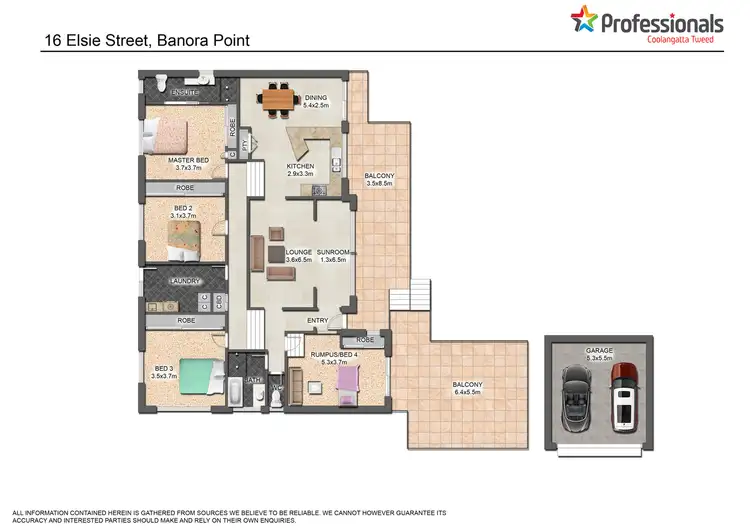 Floorplan of Homely house listing, 16 Elsie Street, Banora Point NSW 2486