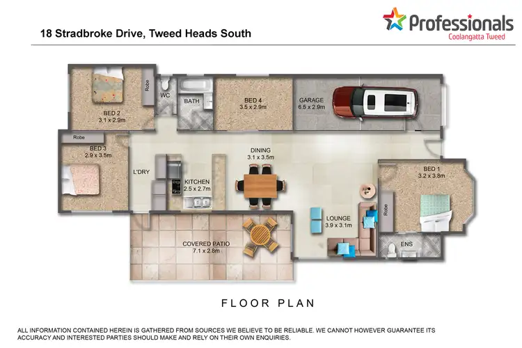 Floorplan of Homely house listing, 18 Stradbroke Drive, Tweed Heads South NSW 2486