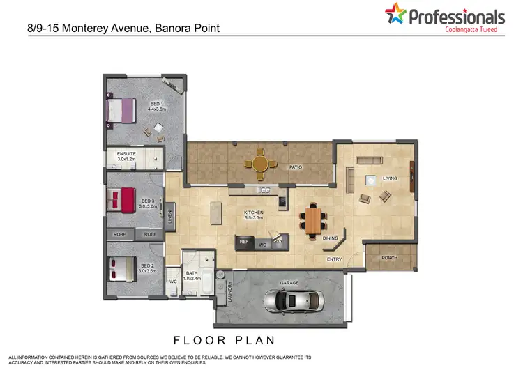 Floorplan of Homely villa listing, 8/9 Monterey Avenue, Banora Point NSW 2486