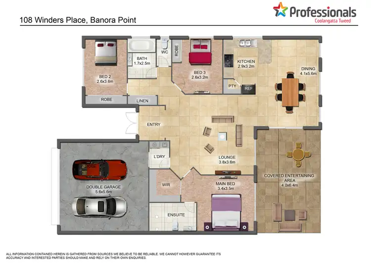 Floorplan of Homely house listing, 108 Winders Place, Banora Point NSW 2486