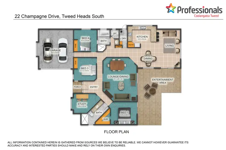 Floorplan of Homely house listing, 22 Champagne Drive, Tweed Heads South NSW 2486