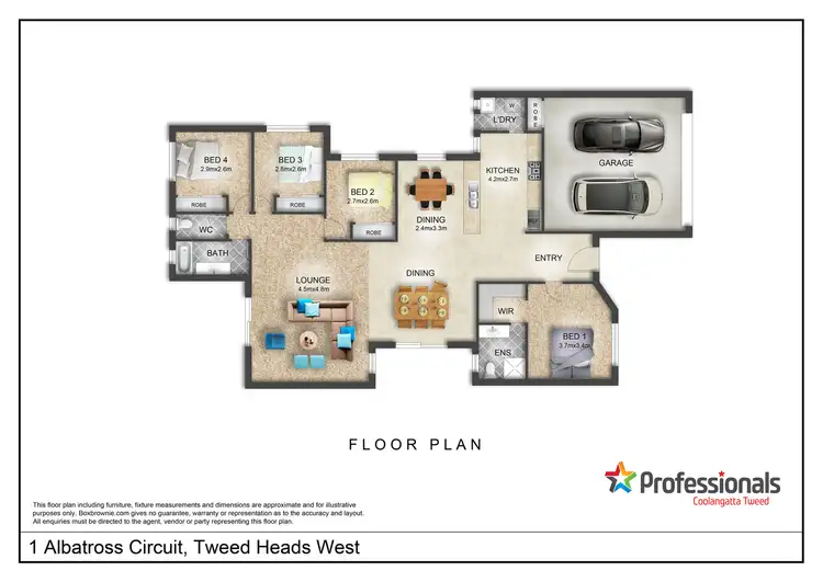 Floorplan of Homely house listing, 1 Albatross Circuit, Tweed Heads West NSW 2485