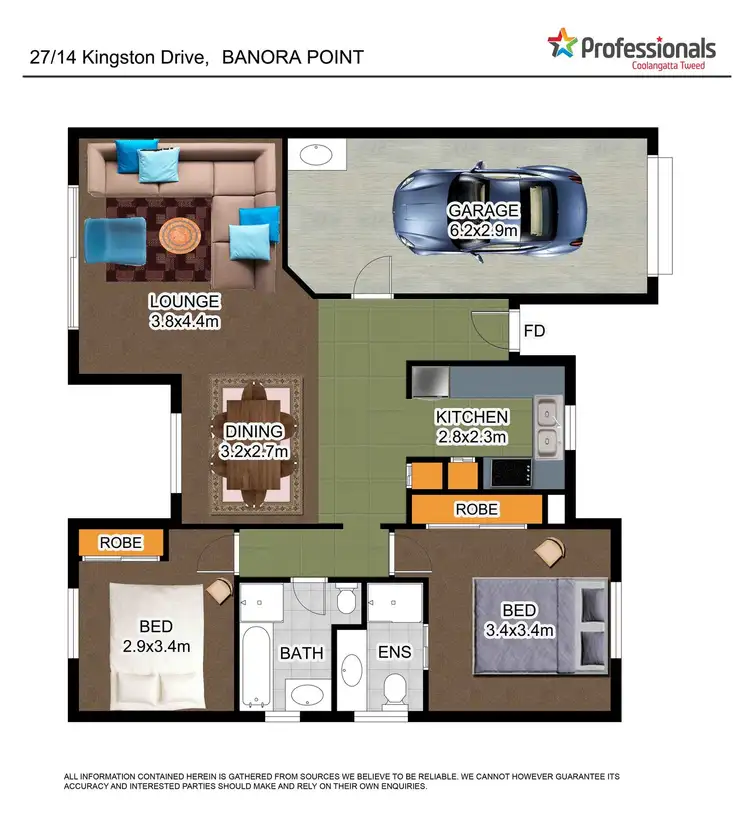 Floorplan of Homely villa listing, 27/14 Kingston Drive, Banora Point NSW 2486