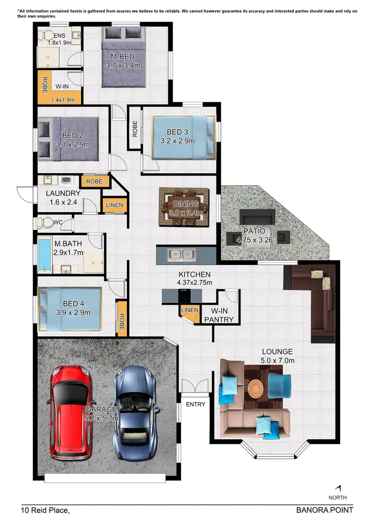 Floorplan of Homely house listing, 10 Reid Place, Banora Point NSW 2486