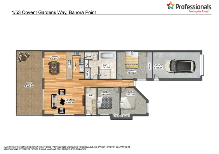 Floorplan of Homely house listing, 1/53 Covent Gardens Way, Banora Point NSW 2486