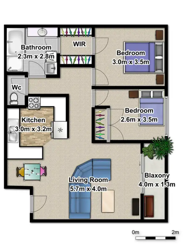Floorplan of Homely unit listing, 41/3 Clancy Court, Tugun QLD 4224