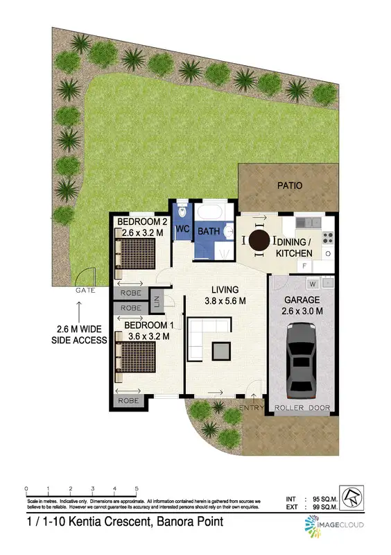 Floorplan of Homely villa listing, 1/1-11 Kentia Crescent, Banora Point NSW 2486