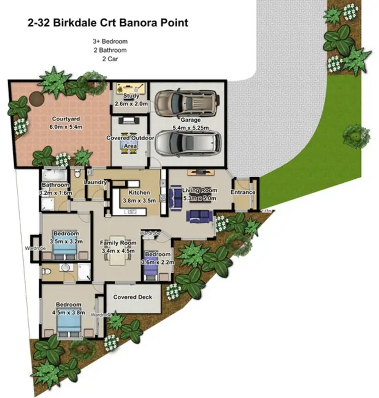 Floorplan of Homely unit listing, 2/32 Birkdale Court, Banora Point NSW 2486