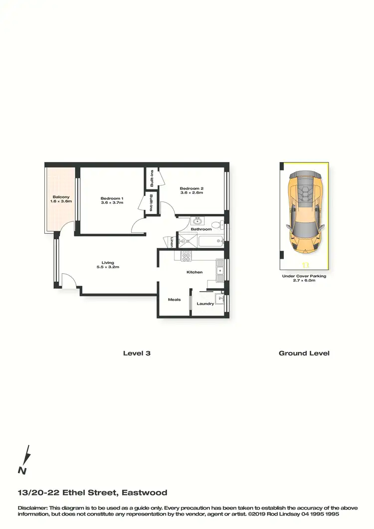 Floorplan of Homely unit listing, 13/20-22 Ethel Street, Eastwood NSW 2122