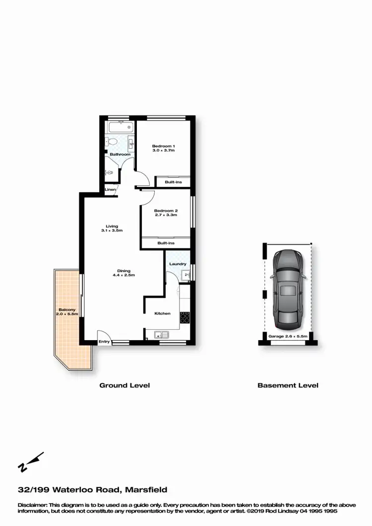 Floorplan of Homely unit listing, 32/199 Waterloo Road, Marsfield NSW 2122