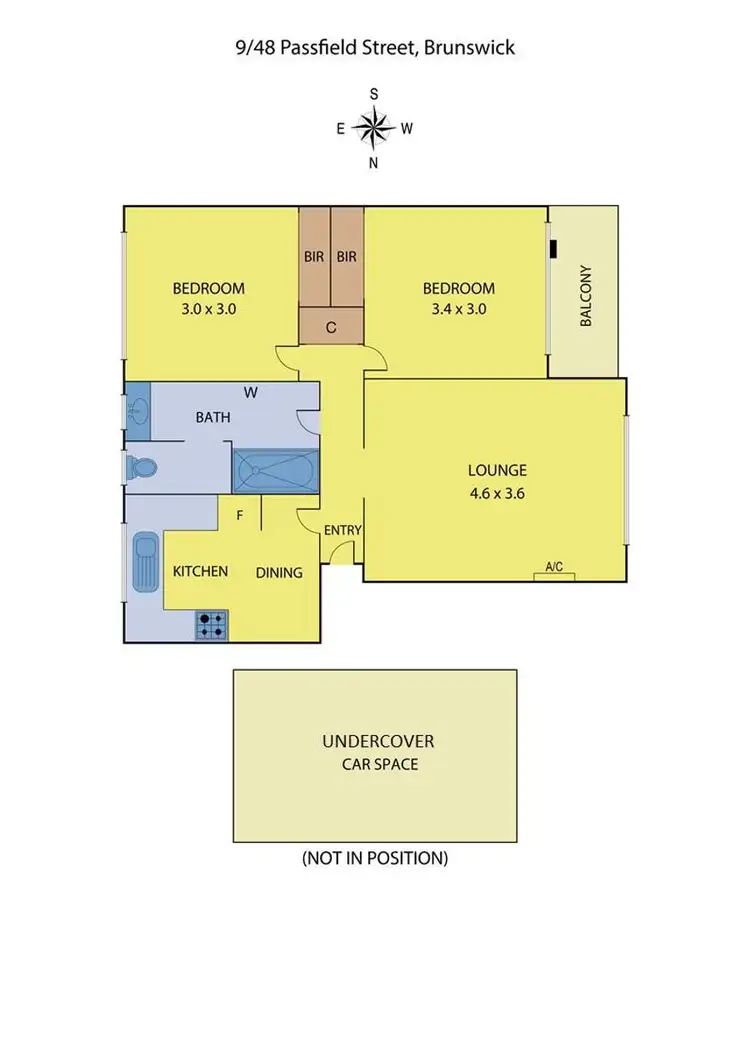 Floorplan of Homely apartment listing, 9/48 Passfield St, Brunswick West VIC 3055