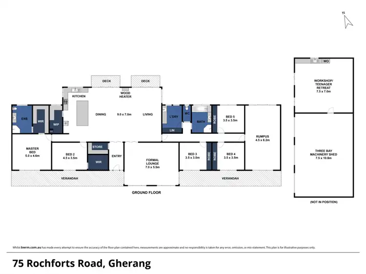 Floorplan of Homely rural property listing, 75 Rochforts Road, Gherang VIC 3240