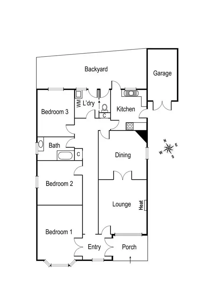 Floorplan of Homely house listing, 1 Herbert Street, Albert Park VIC 3206