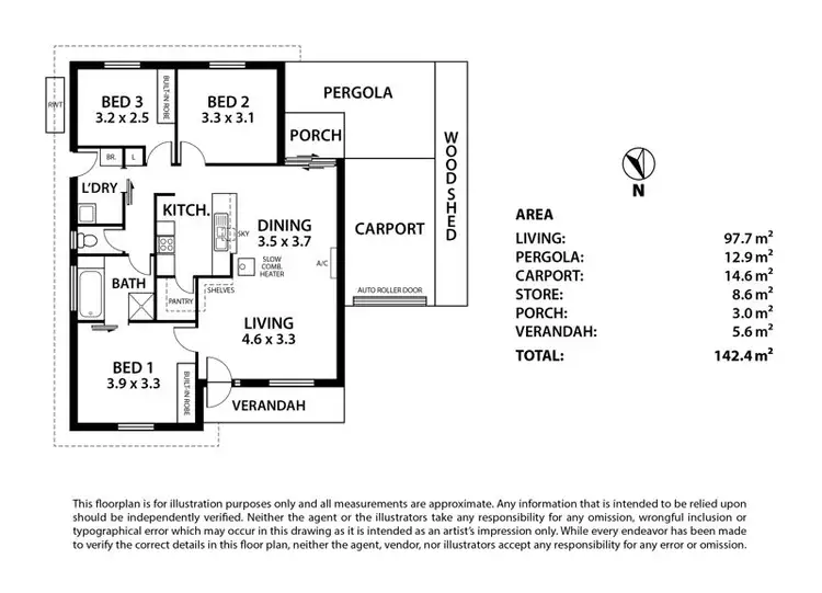 Floorplan of Homely house listing, 1/14 Fletcher Road, Mount Barker SA 5251