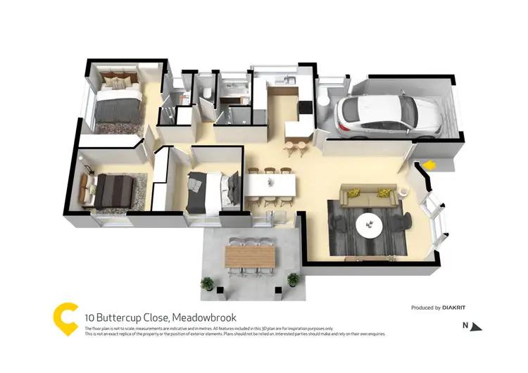 Floorplan of Homely house listing, 10 Buttercup Close, Meadowbrook QLD 4131