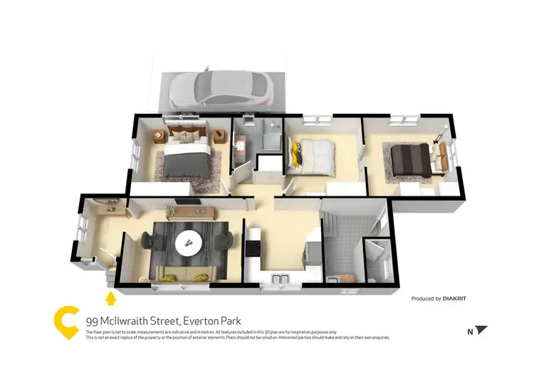 Floorplan of Homely house listing, 99 McIlwraith Street, Everton Park QLD 4053