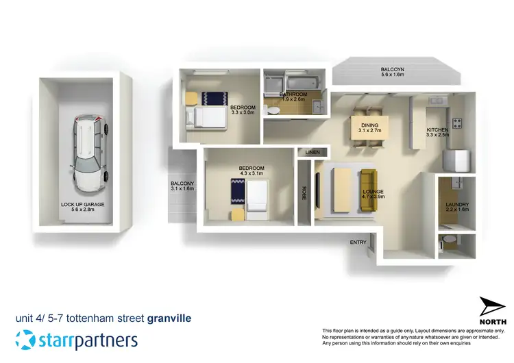 Floorplan of Homely unit listing, 4/5-7 Tottenham Street, Granville NSW 2142
