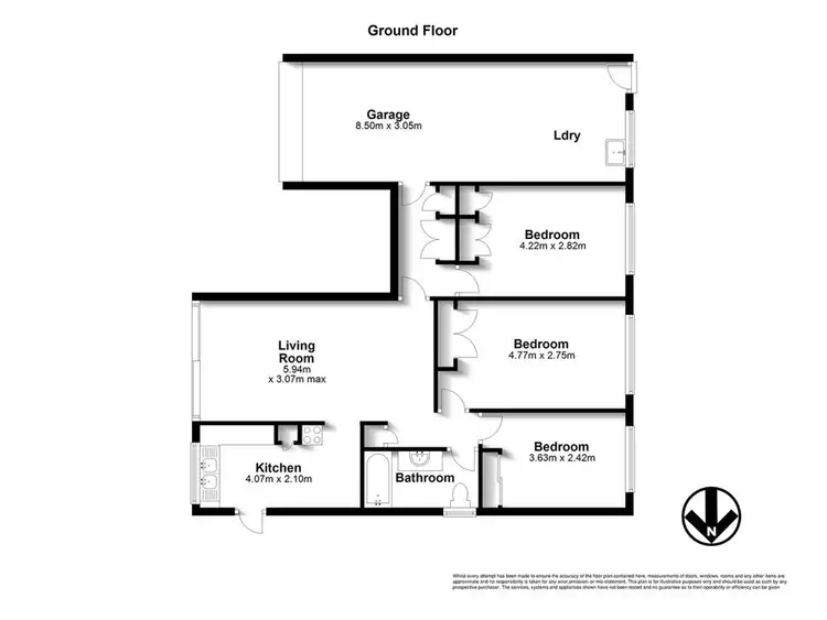 Floorplan of Homely unit listing, 1/31 Collier Street, Stafford QLD 4053