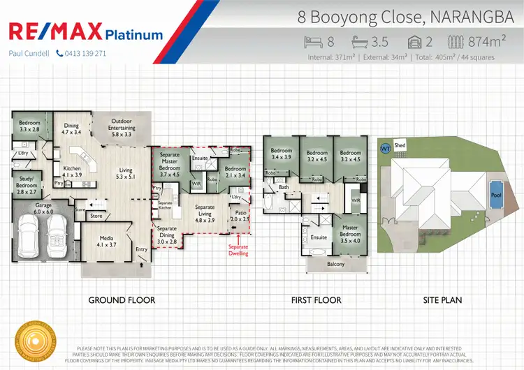 Floorplan of Homely house listing, 8 Booyong Close, Narangba QLD 4504