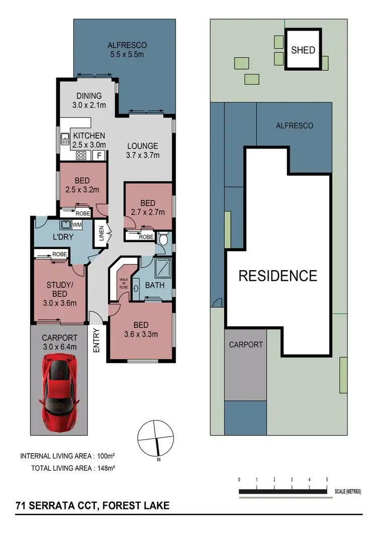 Floorplan of Homely house listing, 71 Serrata Circuit, Forest Lake QLD 4078