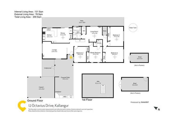 Floorplan of Homely house listing, 12 Octavius Drive, Kallangur QLD 4503