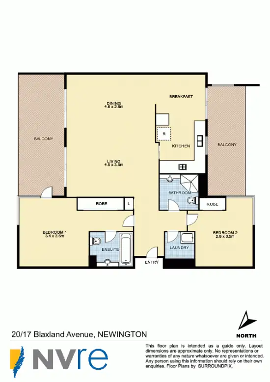 Floorplan of Homely unit listing, 20/17 Blaxland Avenue, Newington NSW 2127