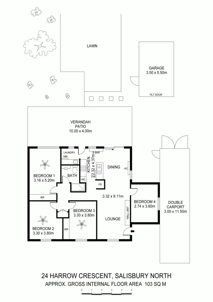 Floorplan of Homely house listing, 24 Harrow Cresent, Salisbury North SA 5108