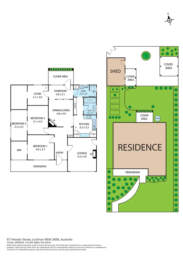 Floorplan of Homely house listing, 67 Hebden Street, Lockhart NSW 2656
