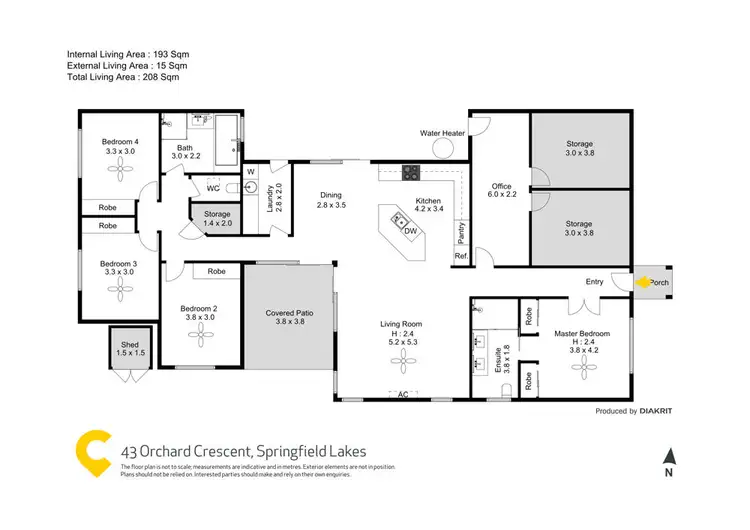 Floorplan of Homely house listing, 43 Orchard Crescent, Springfield Lakes QLD 4300