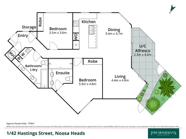 Floorplan of Homely unit listing, 1/42 Hastings Street, Noosa Heads QLD 4567