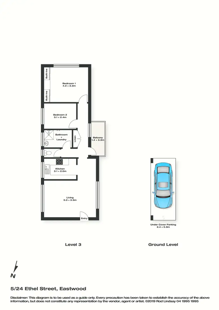 Floorplan of Homely unit listing, 5/24 Ethel Street, Eastwood NSW 2122