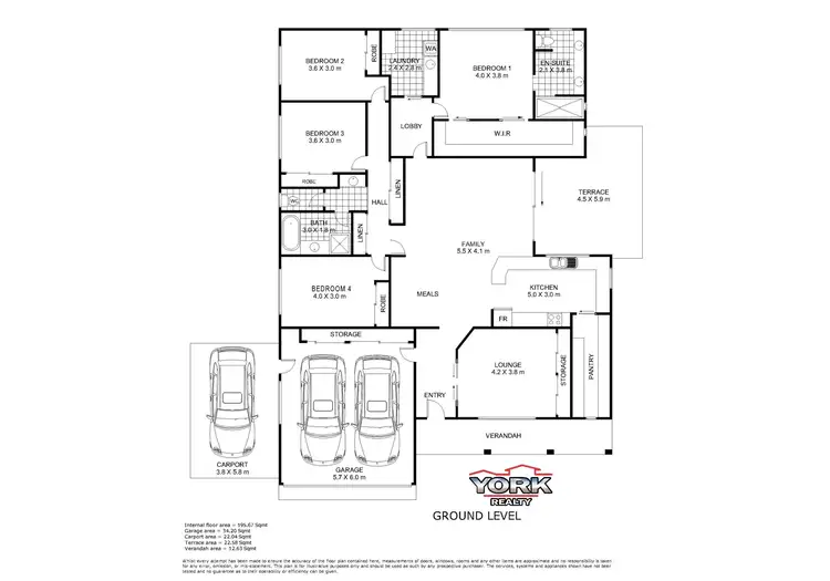 Floorplan of Homely house listing, 13 Highgrove Drive, Highfields QLD 4352