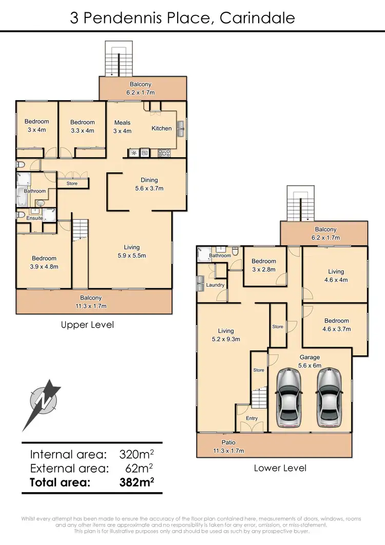 Floorplan of Homely house listing, 3 Pendennis Place, Carindale QLD 4152