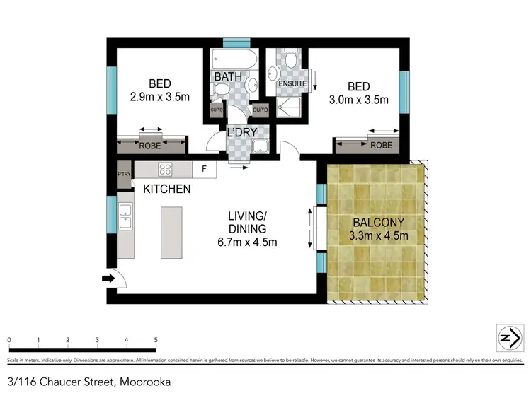 Floorplan of Homely unit listing, 3/116 Chaucer Street, Moorooka QLD 4105