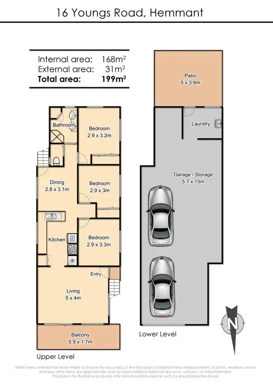 Floorplan of Homely house listing, 16 Youngs Road, Hemmant QLD 4174