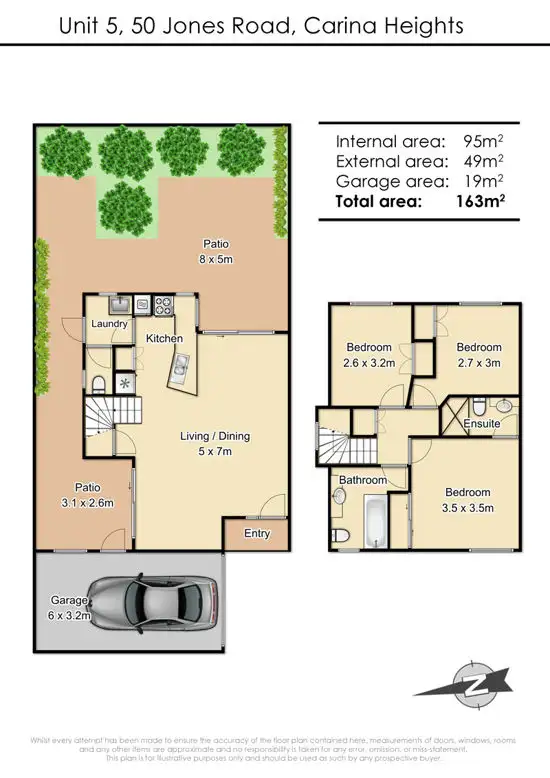 Floorplan of Homely townhouse listing, 5/50 Jones Road, Carina Heights QLD 4152