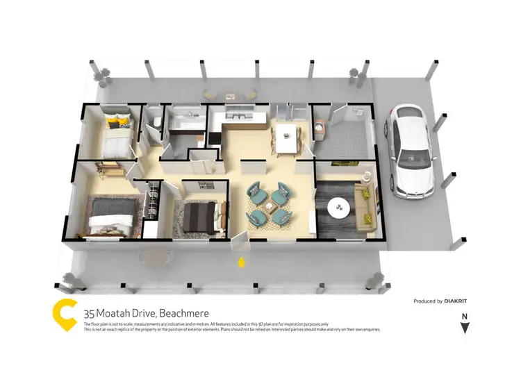 Floorplan of Homely house listing, 35 Moatah Drive, Beachmere QLD 4510