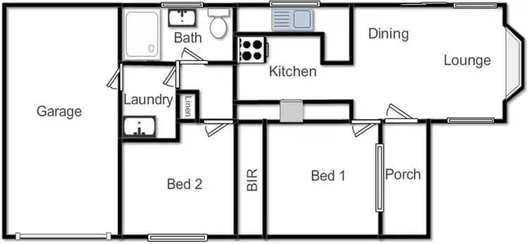 Floorplan of Homely house listing, 1/59 Lead Street, Yass NSW 2582