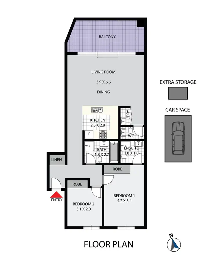 Floorplan of Homely apartment listing, 14/278-282 Railway Terrace, Guildford NSW 2161