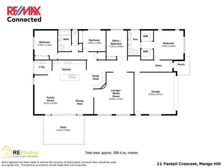 Floorplan of Homely house listing, 21 Fantail Cres, Mango Hill QLD 4509