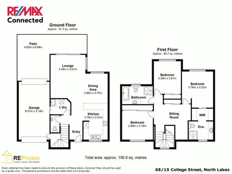 Floorplan of Homely townhouse listing, 68/15 College Street, North Lakes QLD 4509