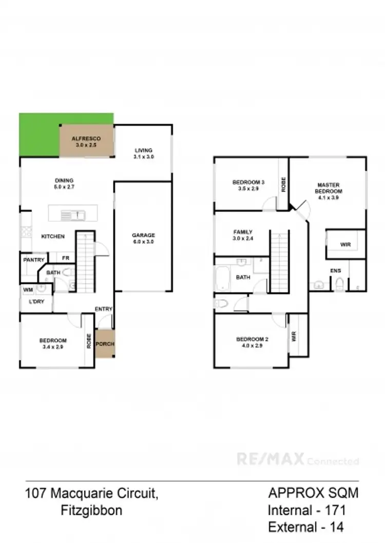 Floorplan of Homely house listing, 107 Macquarie Circuit, Fitzgibbon QLD 4018