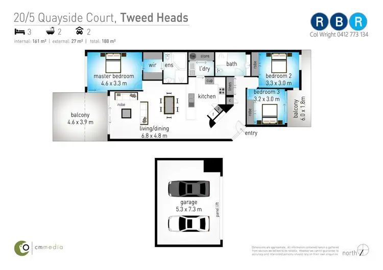 Floorplan of Homely unit listing, 20/5 Quayside Court, Tweed Heads NSW 2485