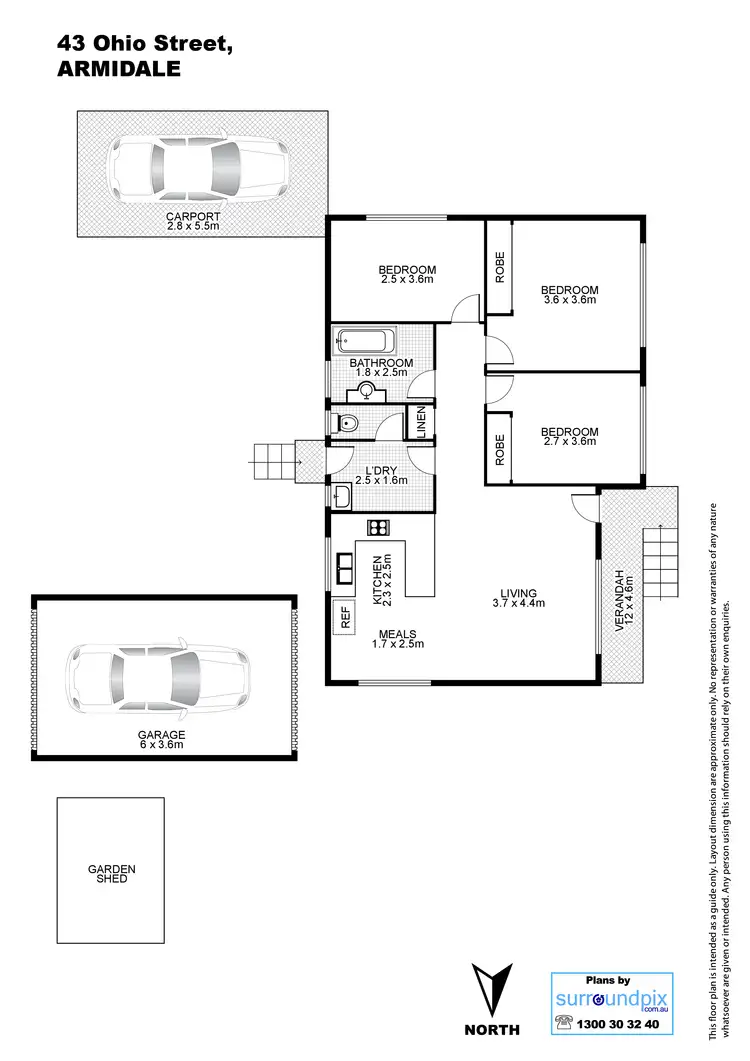 Floorplan of Homely house listing, 43 Ohio Street, Armidale NSW 2350