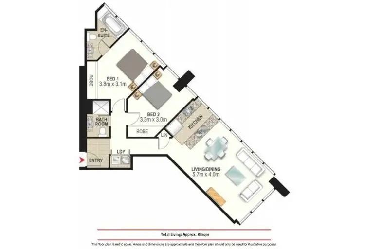 Floorplan of Homely apartment listing, 5404/501 Adelaide Street,, Brisbane City QLD 4000