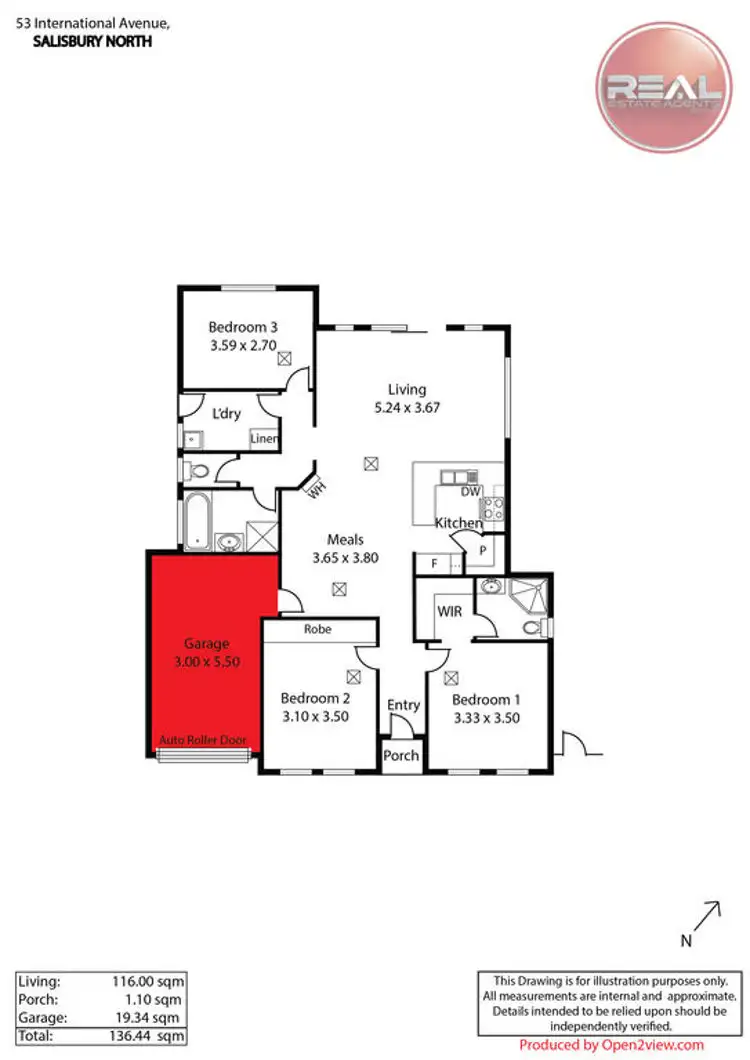 Floorplan of Homely house listing, 53 International Avenue, Salisbury North SA 5108