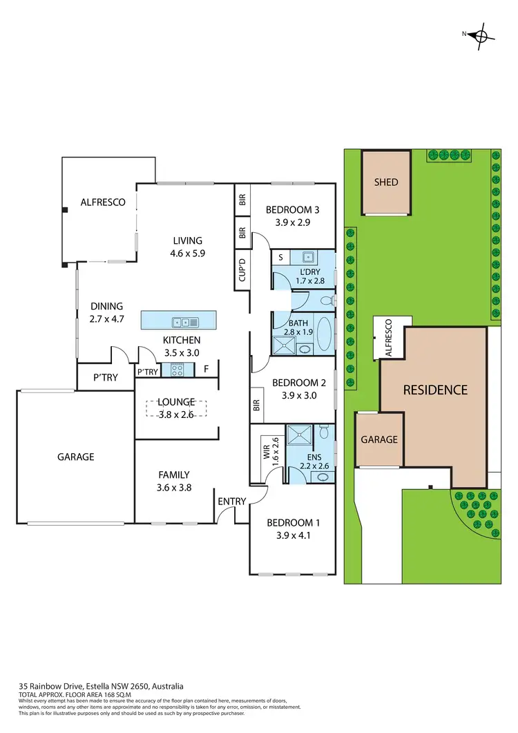 Floorplan of Homely house listing, 35 Rainbow Drive, Estella NSW 2650