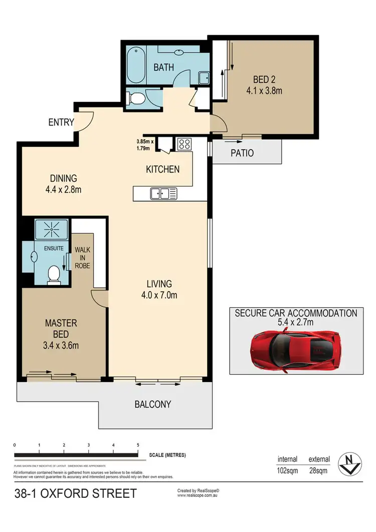 Floorplan of Homely unit listing, 38/1 Oxford Street, Bulimba QLD 4171