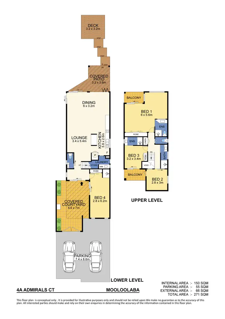 Floorplan of Homely house listing, 4A Admirals Court, Mooloolaba QLD 4557