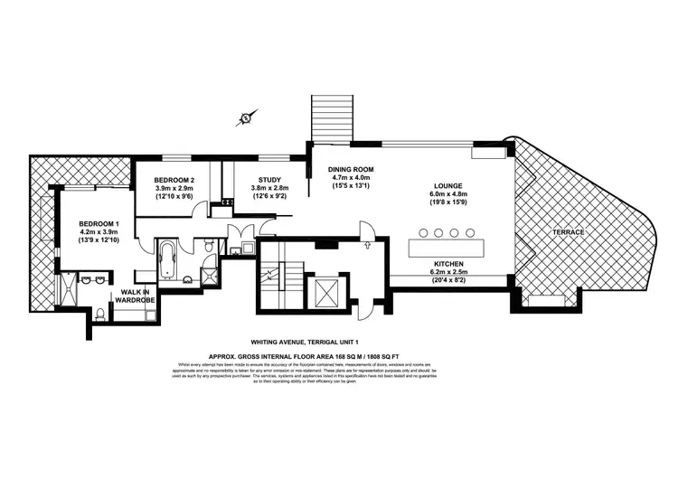 Floorplan of Homely unit listing, 1/2 Whiting Avenue, Terrigal NSW 2260